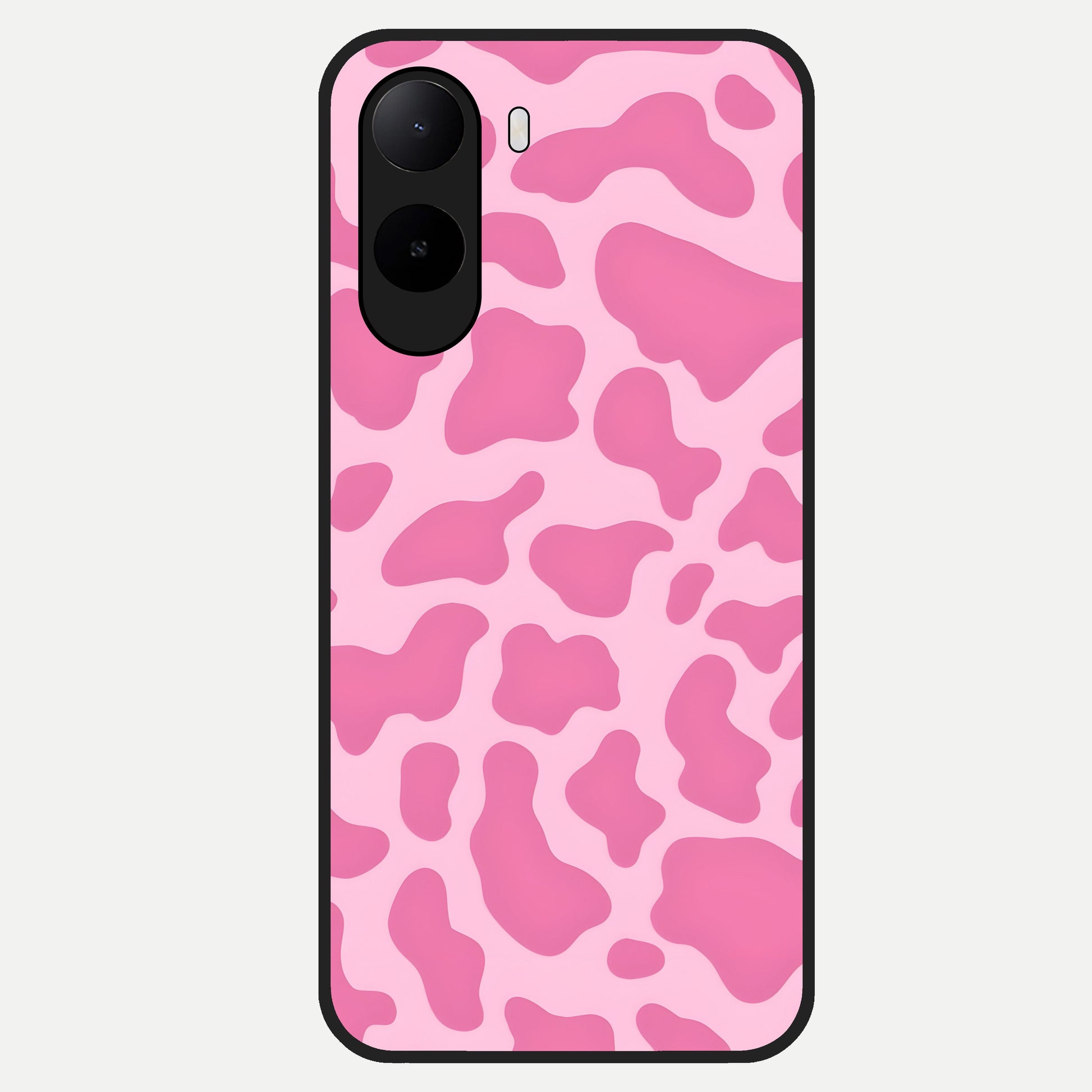  Pinkish Scenery Glass Case For Poco C85x back cover – full design glossy printed glass finish