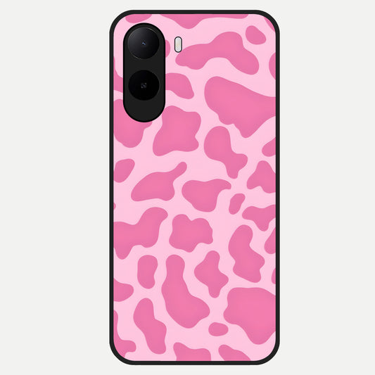  Pinkish Scenery Glass Case For Poco C85x back cover – full design glossy printed glass finish
