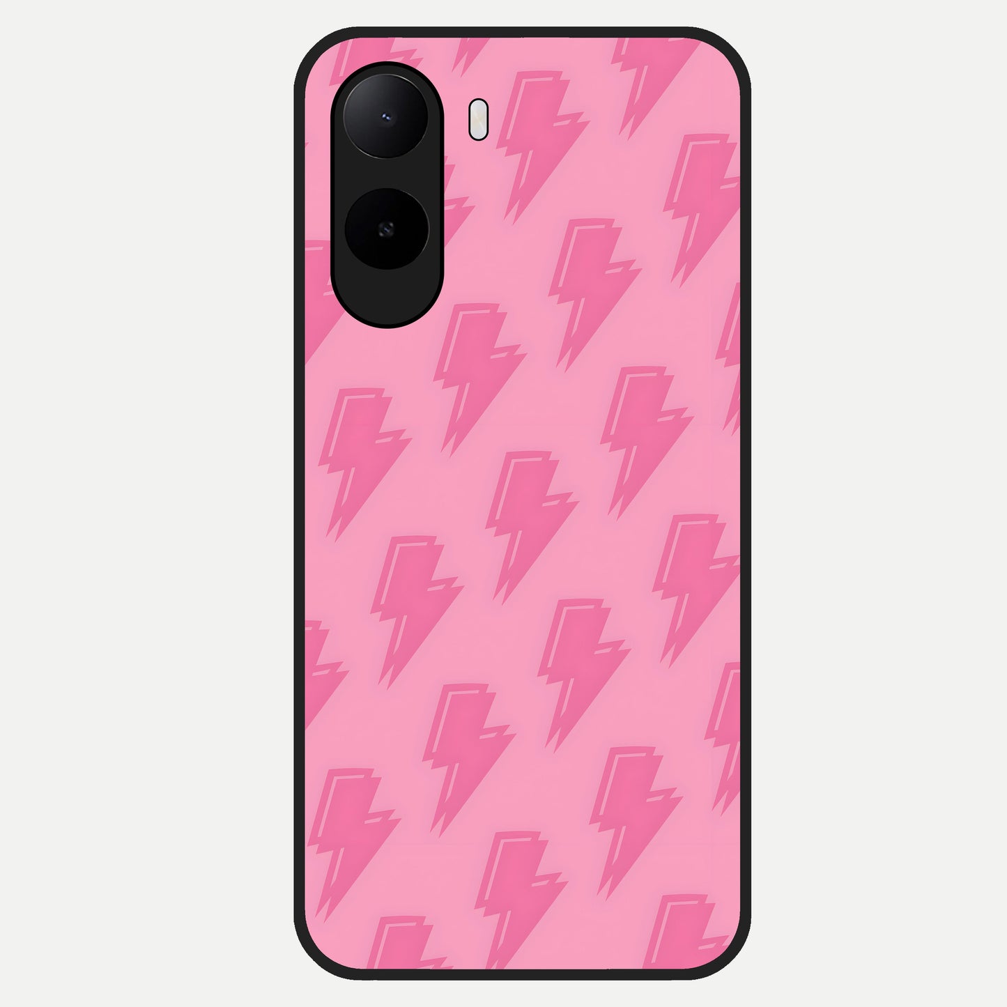  Pink Moo Magic Glass Case For Poco C85x back cover – full design glossy printed glass finish