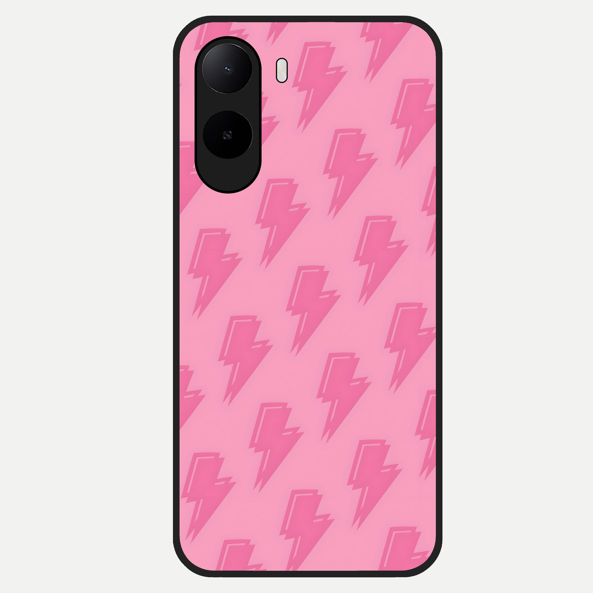  Pink Moo Magic Glass Case For Poco C85x back cover – full design glossy printed glass finish