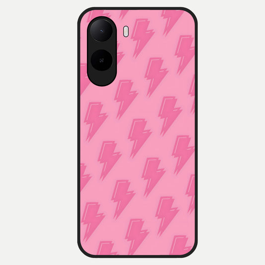  Pink Moo Magic Glass Case For Poco C85x back cover – full design glossy printed glass finish