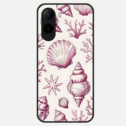  Pink Power Sparks Glass Case For Poco C85x back cover – full design glossy printed glass finish