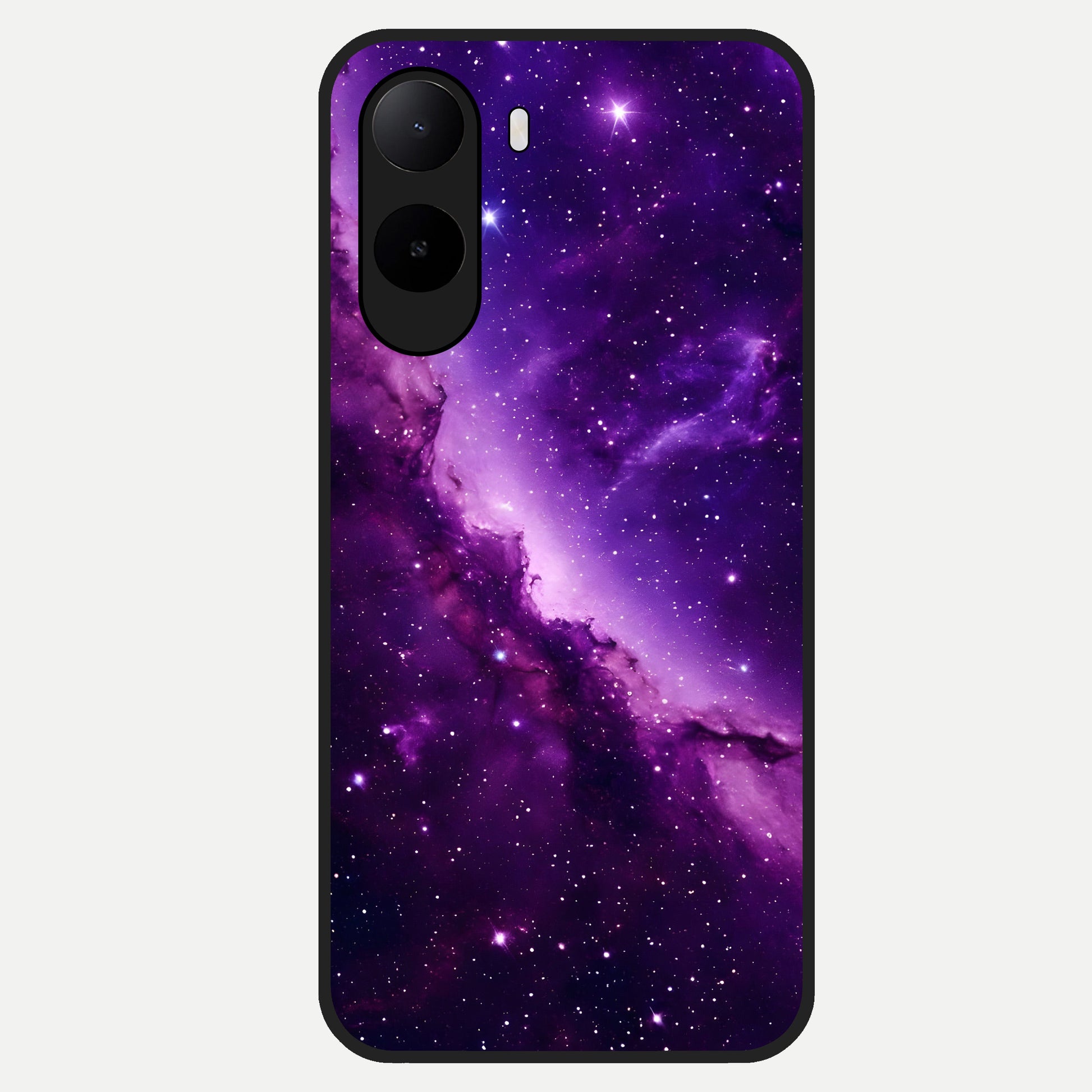 Purple Shade Sky Glass Case For Poco C85x back cover – full design glossy printed glass finish