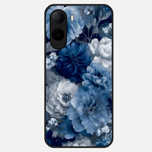  Royal Bloom Garden Glass Case For Poco C85x back cover – full design glossy printed glass finish