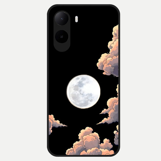  Shade Cloud Moon Glass Case For Poco C85x back cover – full design glossy printed glass finish