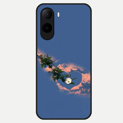  Sky Under Tree Glass Case For Poco C85x back cover – full design glossy printed glass finish