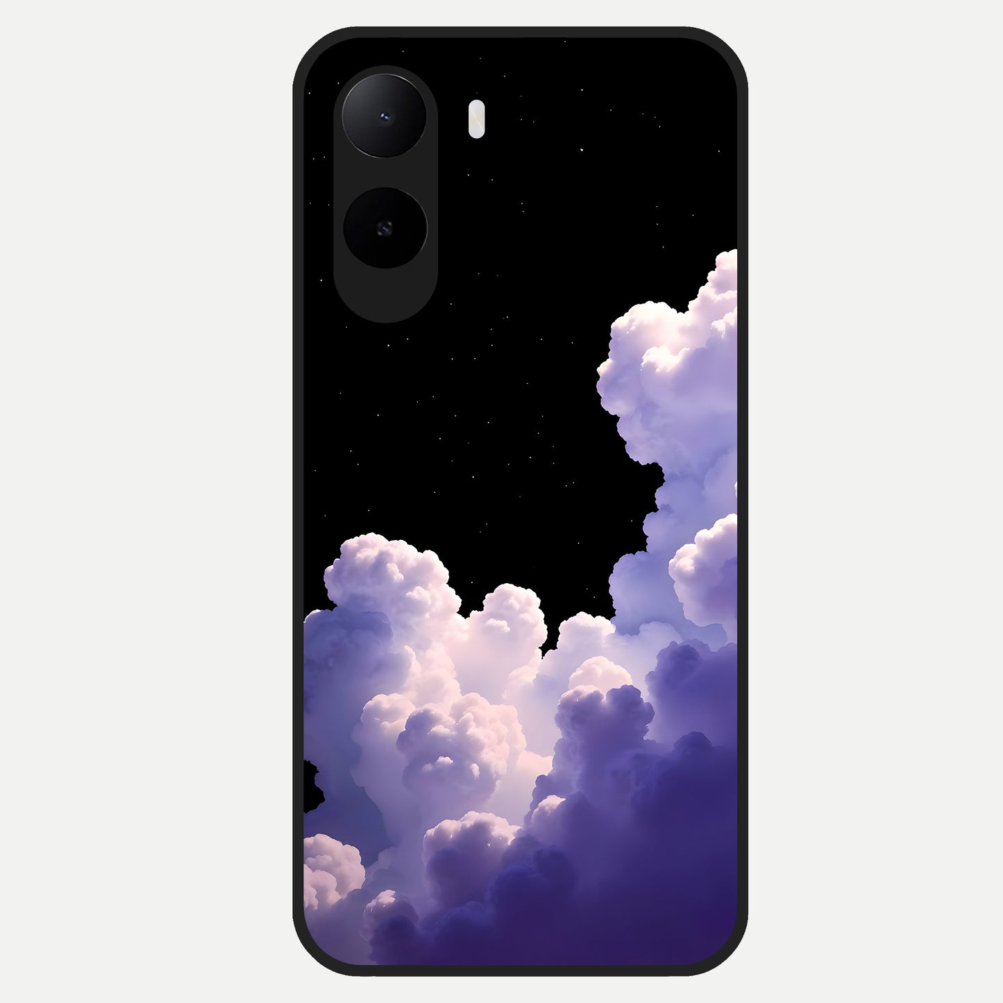  Starlit Night Whispers Glass Case For Poco C85x back cover – full design glossy printed glass finish