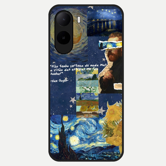  Starry Dream Vision Glass Case For Poco C85x back cover – full design glossy printed glass finish