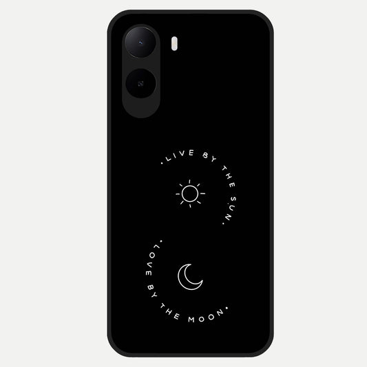  Sunflower Cat Art Glass Case For Poco C85x back cover – full design glossy printed glass finish