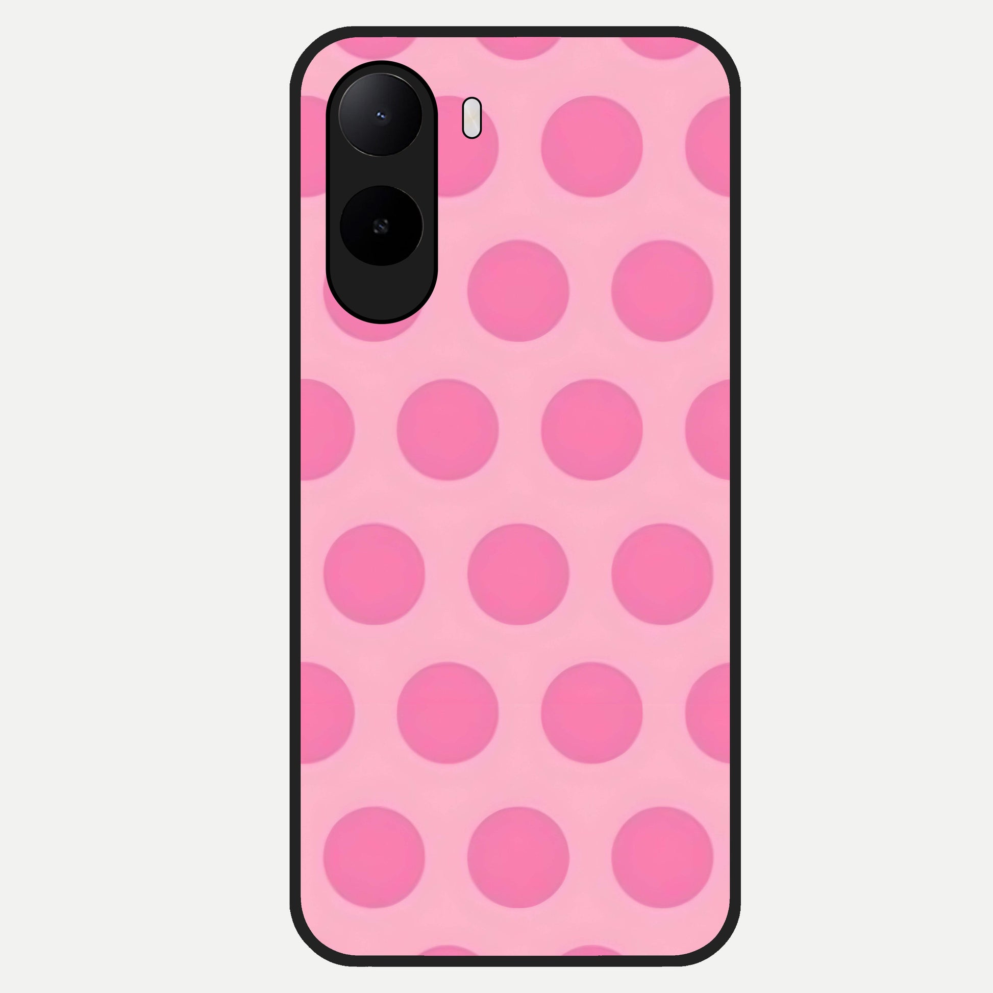  Sweet Dot Dreams Glass Case For Poco C85x back cover – full design glossy printed glass finish