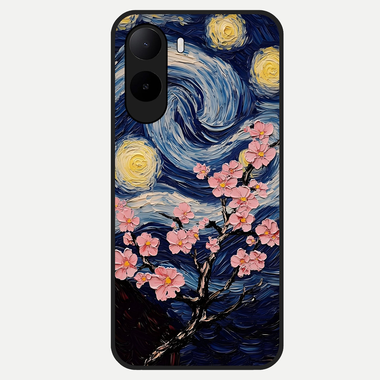  Van Gogh Scenery Glass Case For Poco C85x back cover – full design glossy printed glass finish