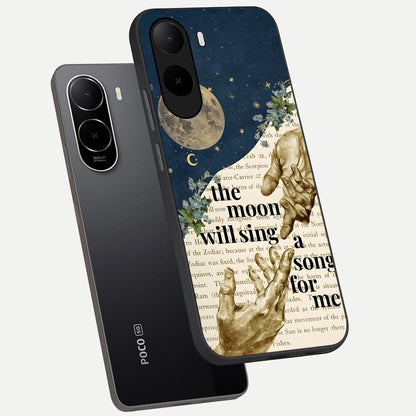  Aesthetic Divine phone case For Poco C85x showing premium glass back cover with detailed artwork