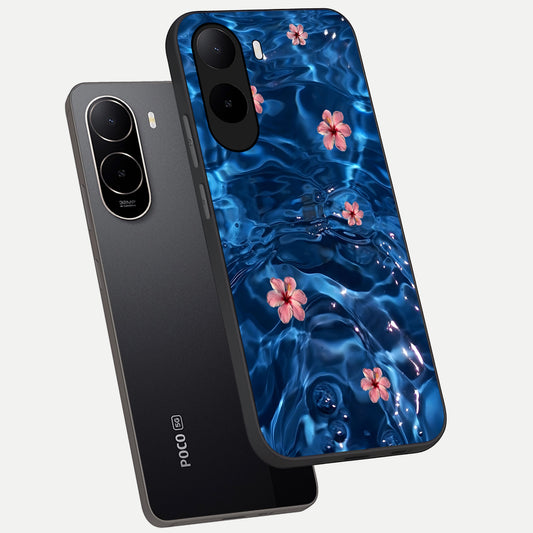  Bloom Thread Art phone case For Poco C85x showing premium glass back cover with detailed artwork