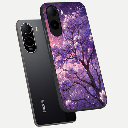  Blossom Tree phone case For Poco C85x showing premium glass back cover with detailed artwork