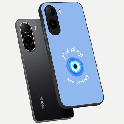  Bright Future Ahead phone case For Poco C85x showing premium glass back cover with detailed artwork