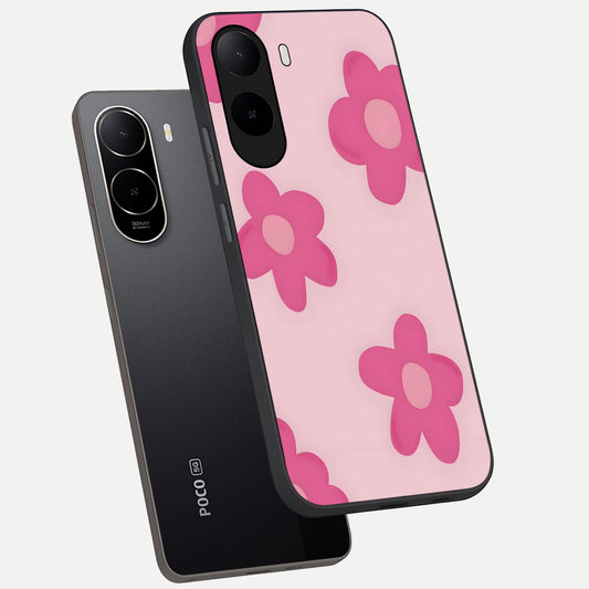  Candy Bloom Dreams phone case For Poco C85x showing premium glass back cover with detailed artwork