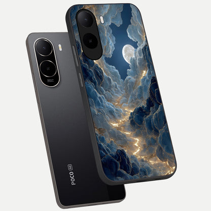  Celestial Cloud Road phone case For Poco C85x showing premium glass back cover with detailed artwork