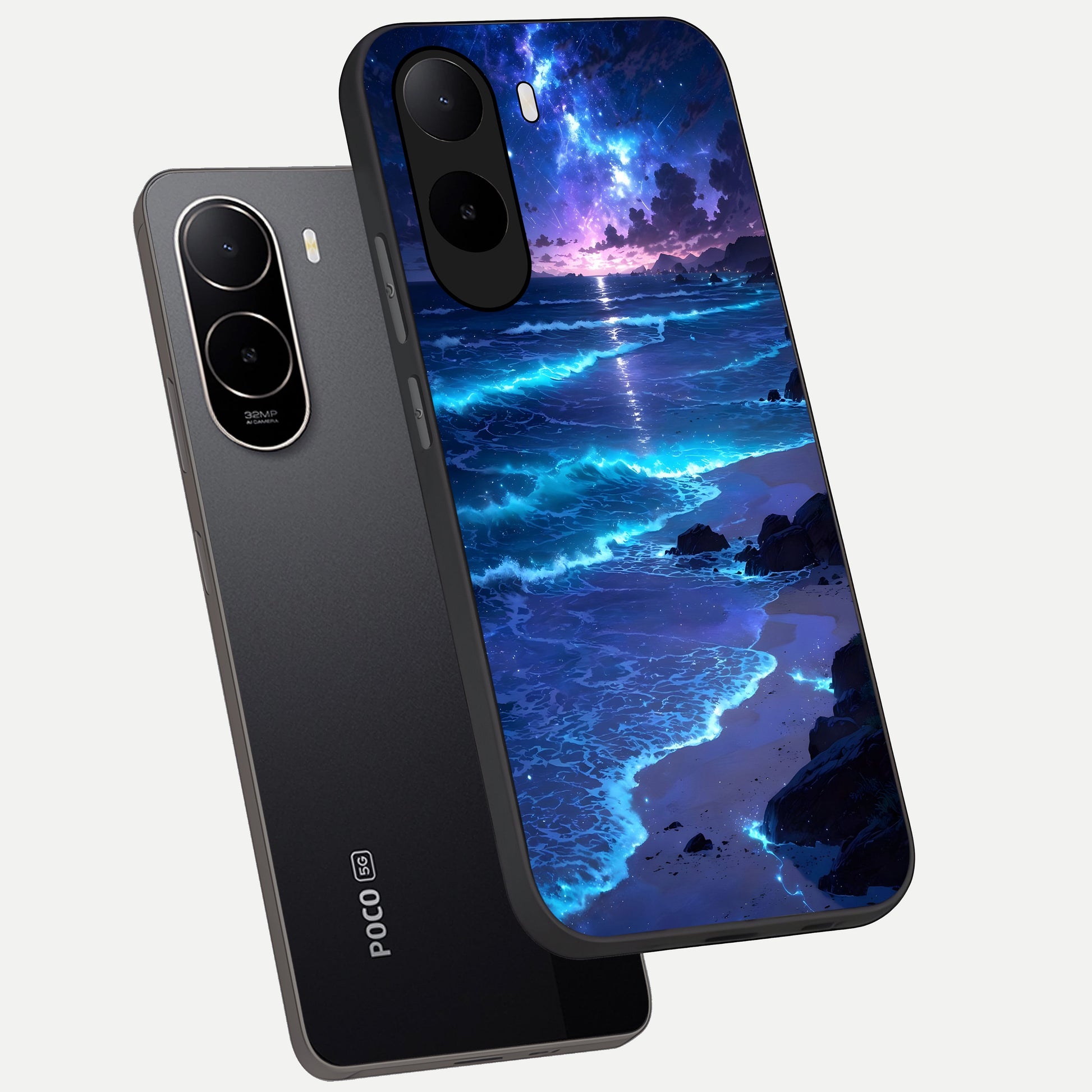  Classic Damn Look phone case For Poco C85x showing premium glass back cover with detailed artwork