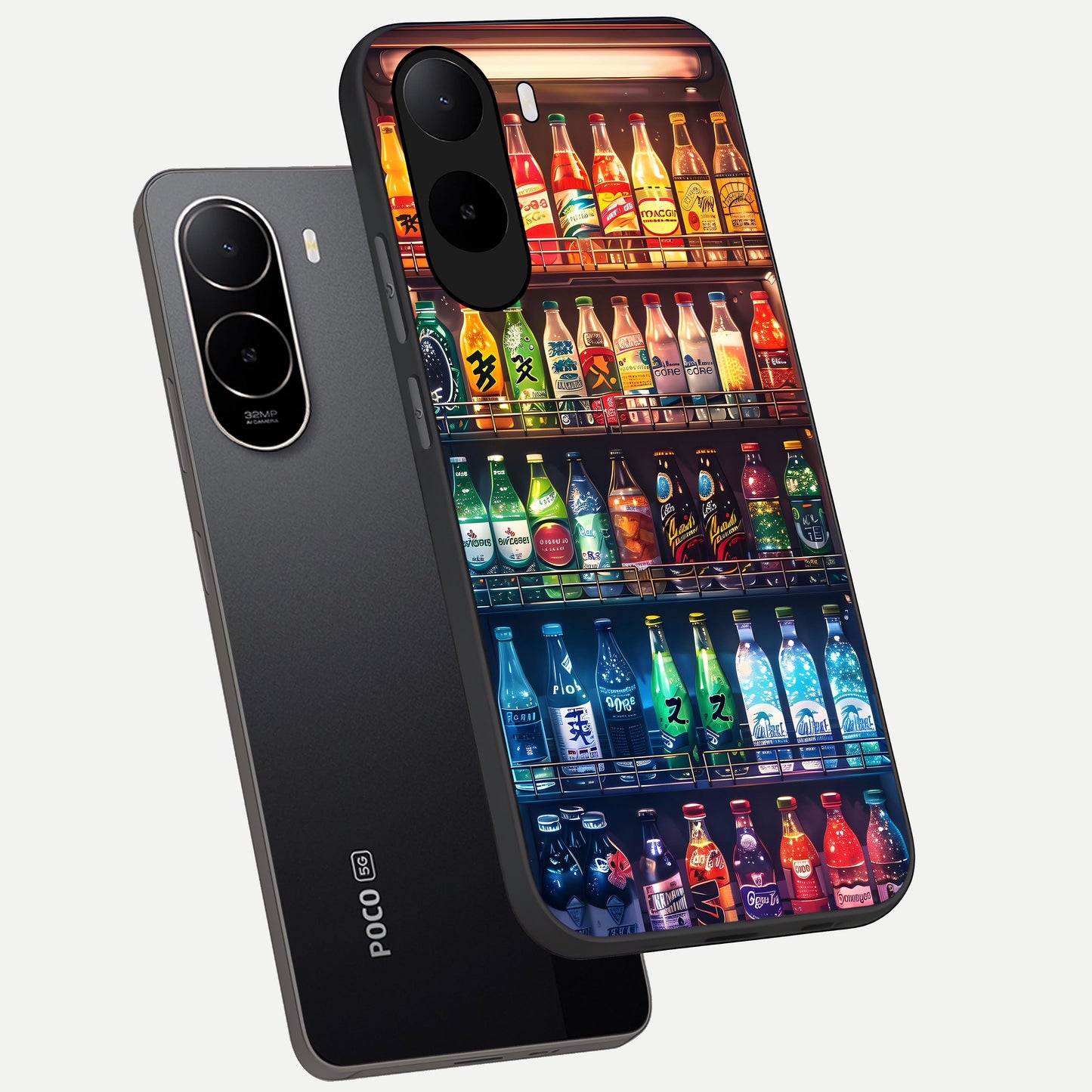  Colorfull Tree phone case For Poco C85x showing premium glass back cover with detailed artwork