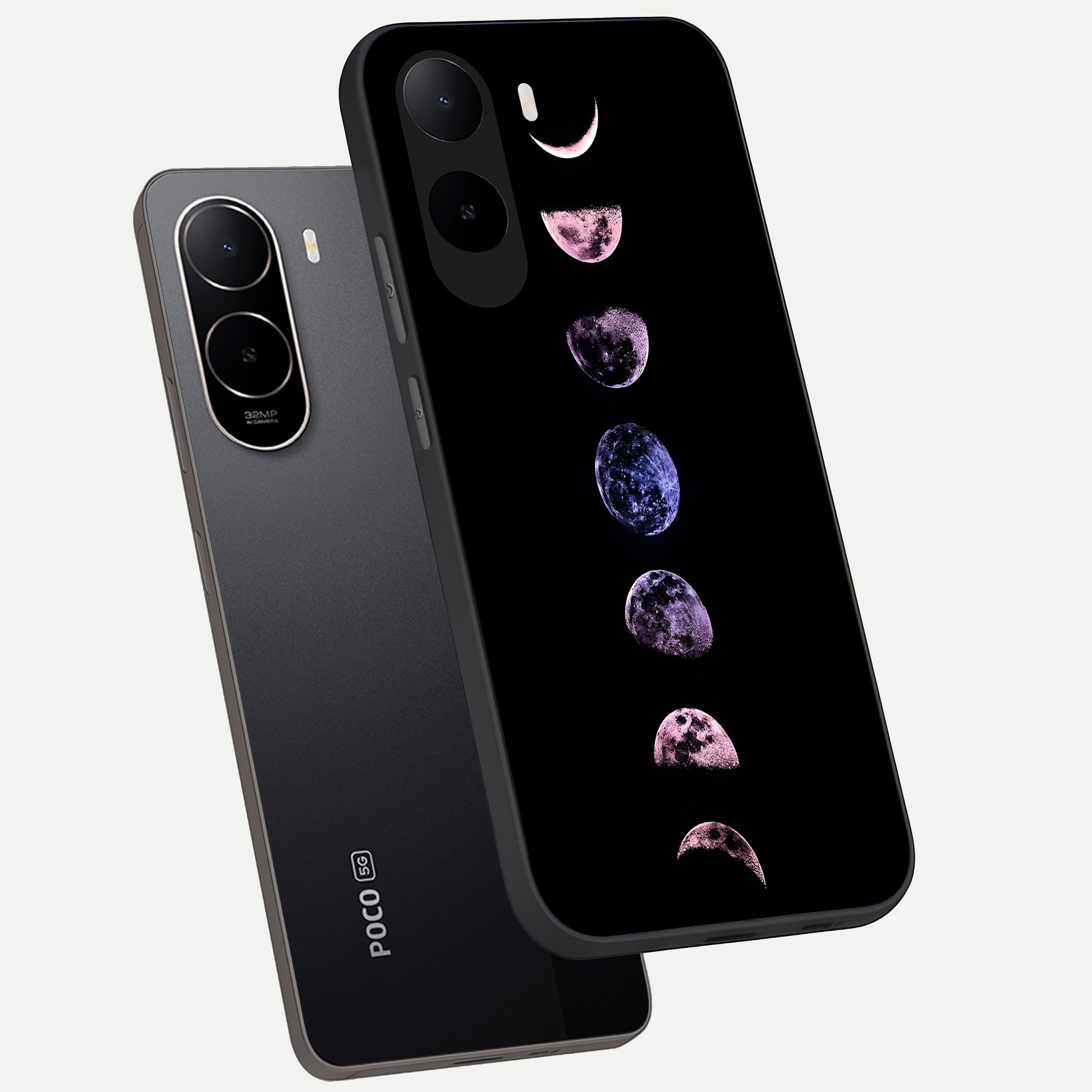  Crimson All Planets phone case For Poco C85x showing premium glass back cover with detailed artwork