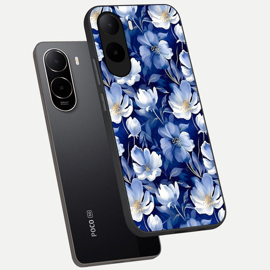  Cute Floral Patterns phone case For Poco C85x showing premium glass back cover with detailed artwork