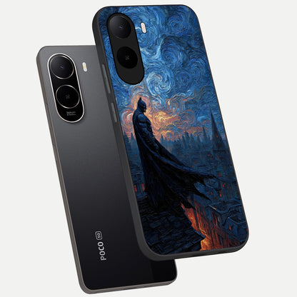  Dark Knight Dusk phone case For Poco C85x showing premium glass back cover with detailed artwork
