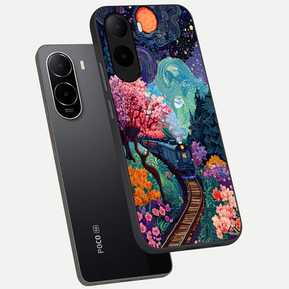  Digital Art phone case For Poco C85x showing premium glass back cover with detailed artwork