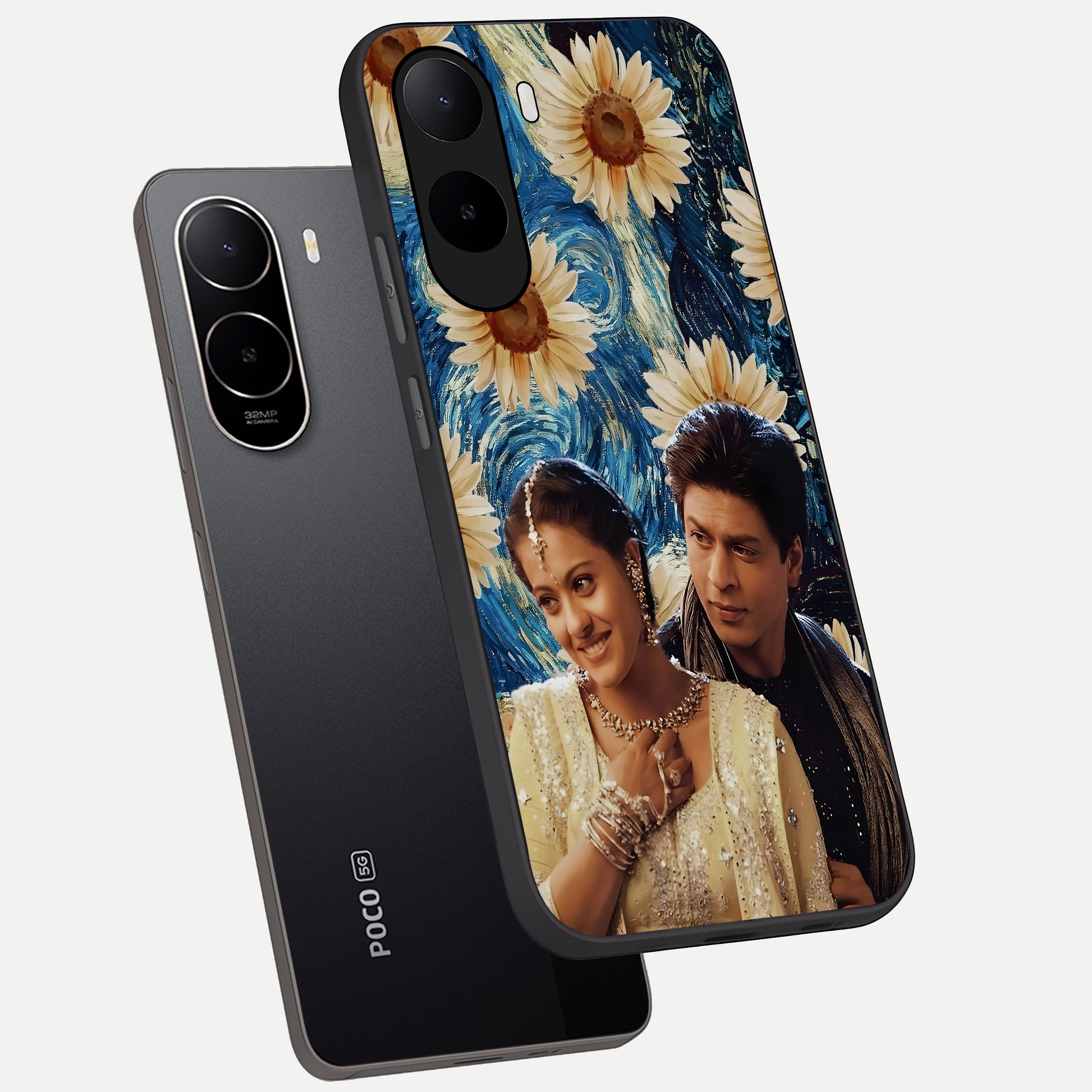  Eternal Love Story phone case For Poco C85x showing premium glass back cover with detailed artwork