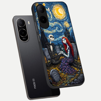  Eternal Night Love phone case For Poco C85x showing premium glass back cover with detailed artwork