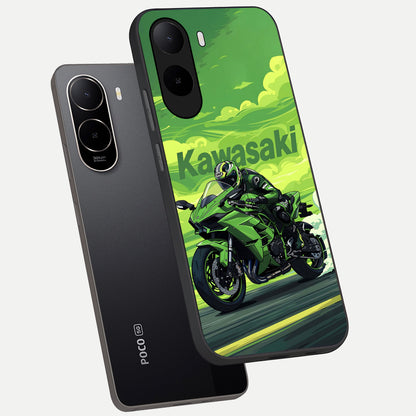  Greenery Sky phone case For Poco C85x showing premium glass back cover with detailed artwork