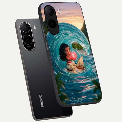  Heart of Ocean phone case For Poco C85x showing premium glass back cover with detailed artwork