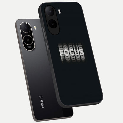  Mono Focus Vision phone case For Poco C85x showing premium glass back cover with detailed artwork