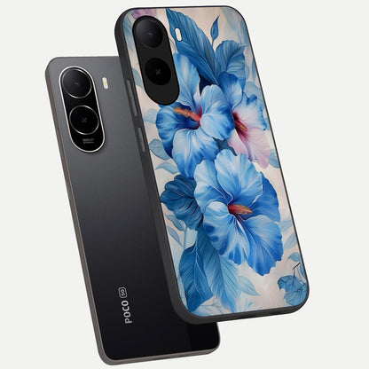  Ocean Hibiscus Grace phone case For Poco C85x showing premium glass back cover with detailed artwork