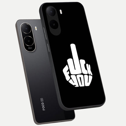  Rebel Mode On phone case For Poco C85x showing premium glass back cover with detailed artwork