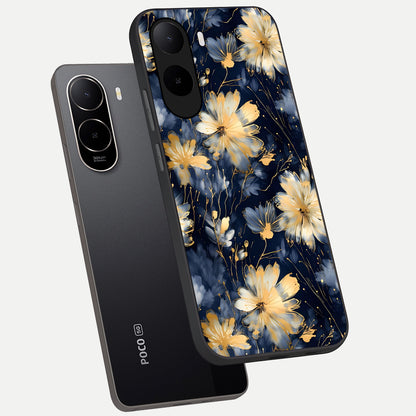  Royal Petal Dream phone case For Poco C85x showing premium glass back cover with detailed artwork
