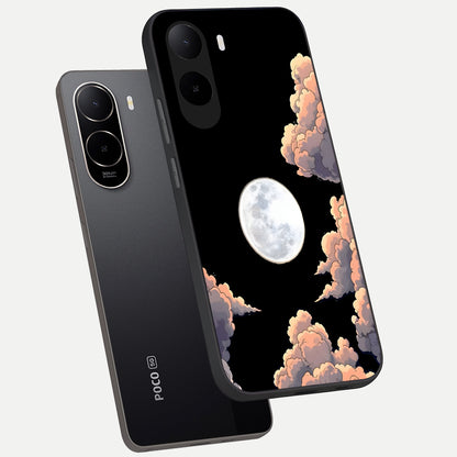  Shade Cloud Moon phone case For Poco C85x showing premium glass back cover with detailed artwork