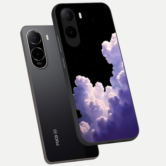  Starlit Night Whispers phone case For Poco C85x showing premium glass back cover with detailed artwork
