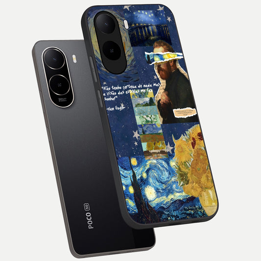  Starry Dream Vision phone case For Poco C85x showing premium glass back cover with detailed artwork