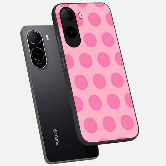  Sweet Dot Dreams phone case For Poco C85x showing premium glass back cover with detailed artwork