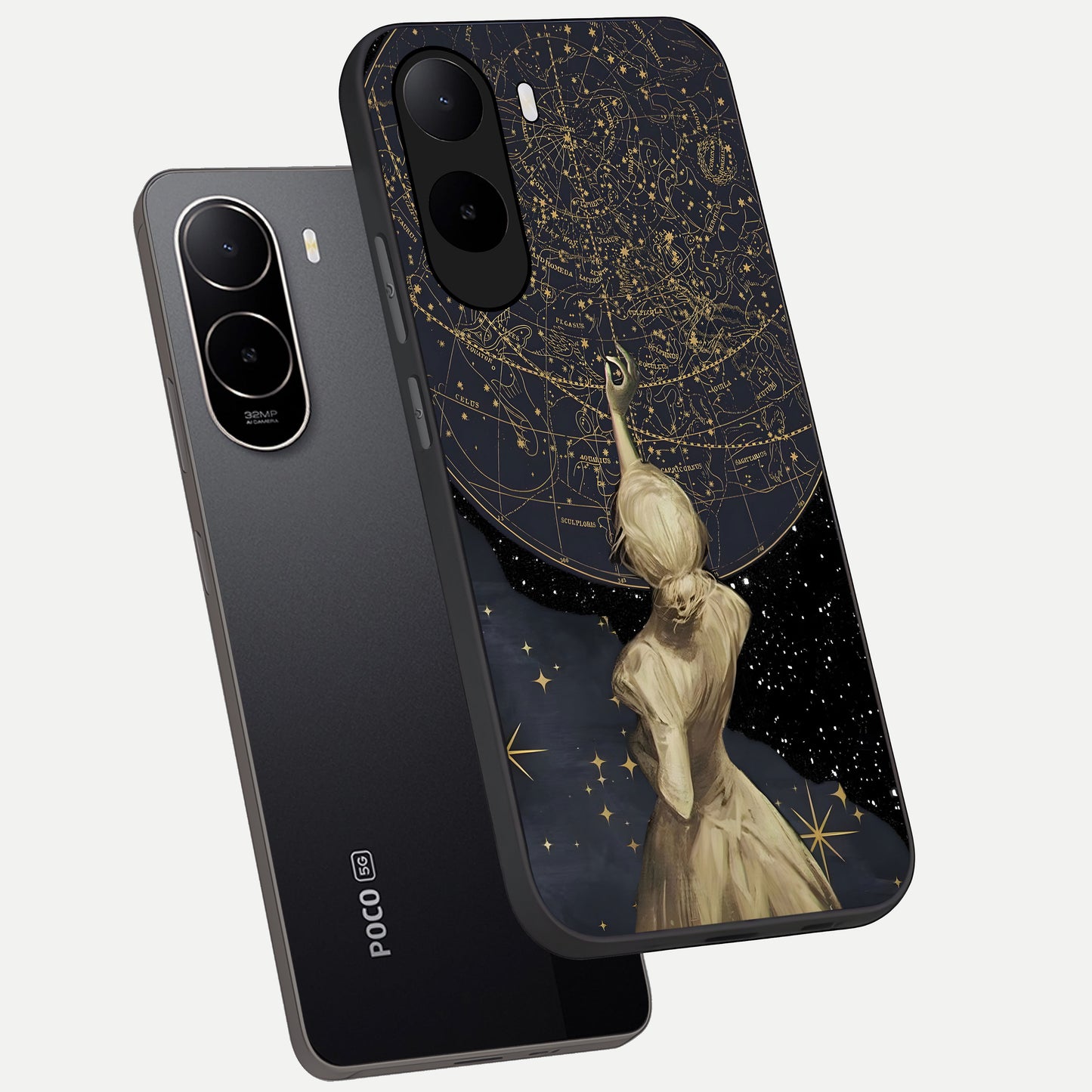  Taylor Swift Girl phone case For Poco C85x showing premium glass back cover with detailed artwork