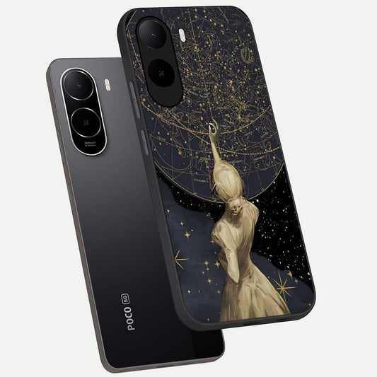  Taylor Swift Girl phone case For Poco C85x showing premium glass back cover with detailed artwork