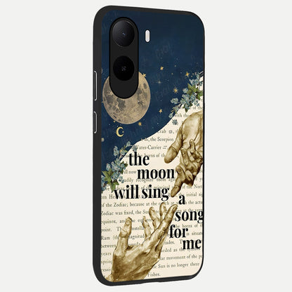  Aesthetic Divine back cover For Poco C85x slim fit glass case with vibrant aesthetic design