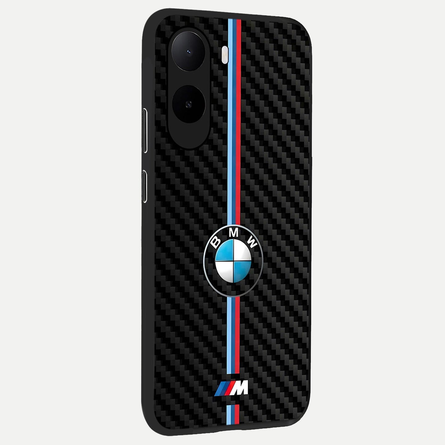  BMW Pattern back cover For Poco C85x slim fit glass case with vibrant aesthetic design