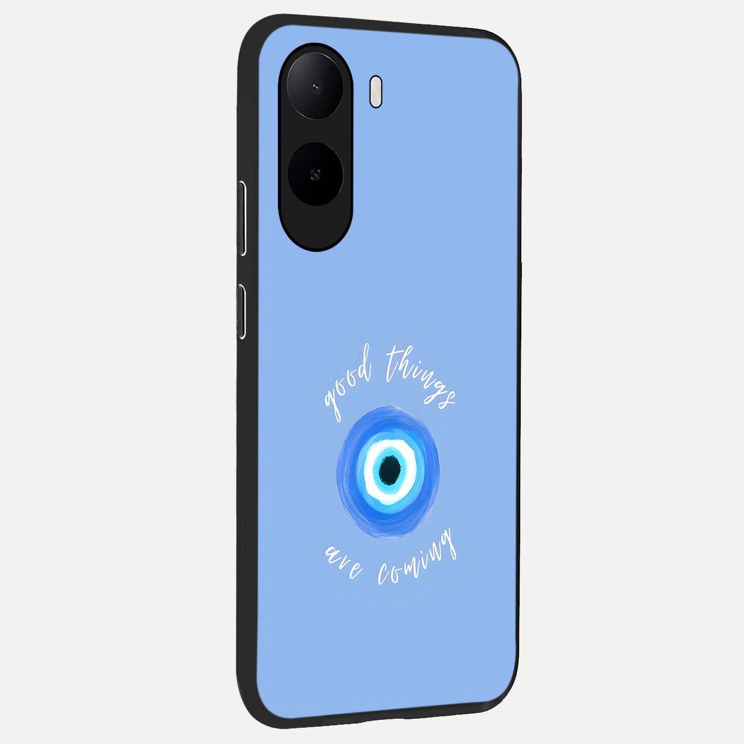  Bright Future Ahead back cover For Poco C85x slim fit glass case with vibrant aesthetic design