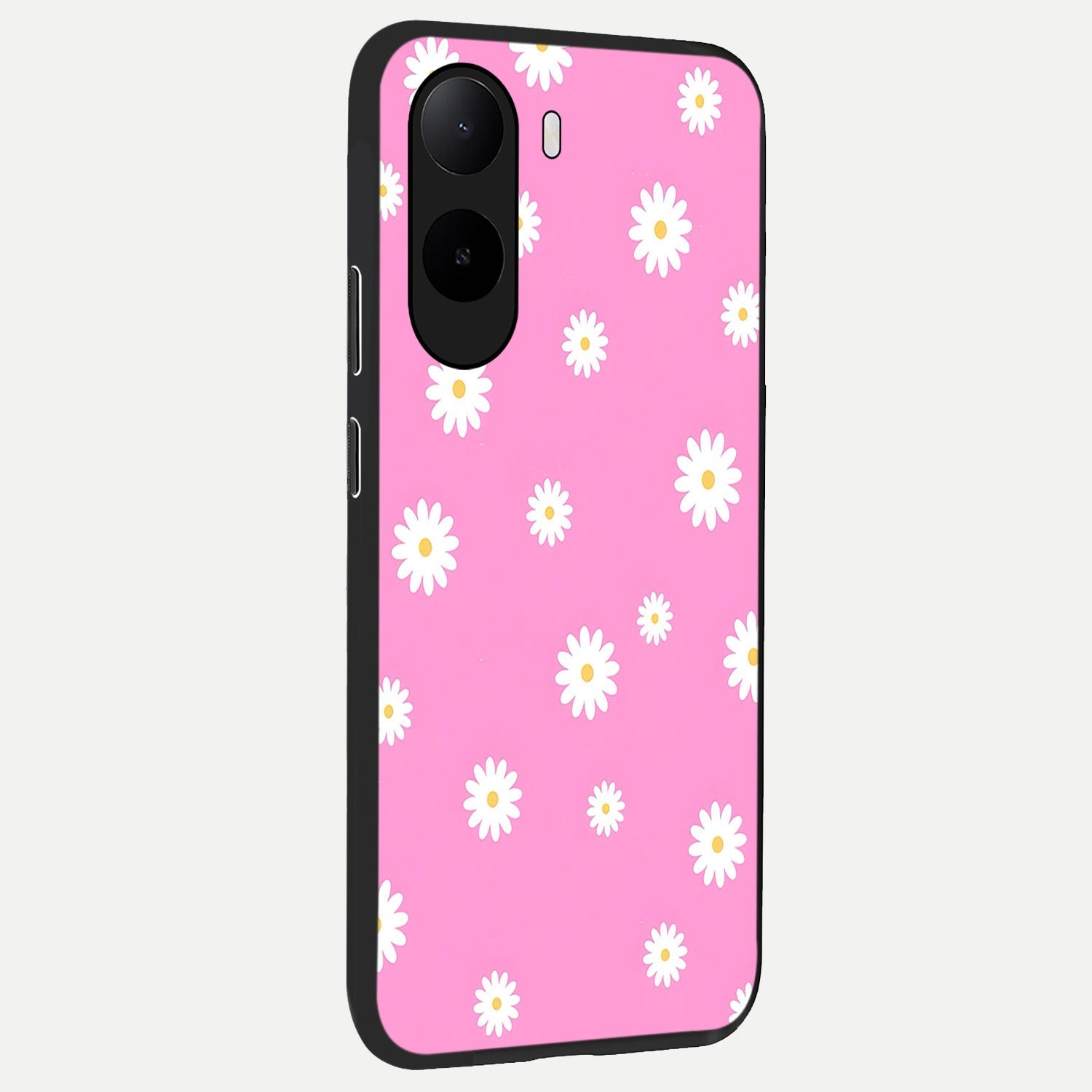 Bubblegum Daisy Pop back cover For Poco C85x slim fit glass case with vibrant aesthetic design