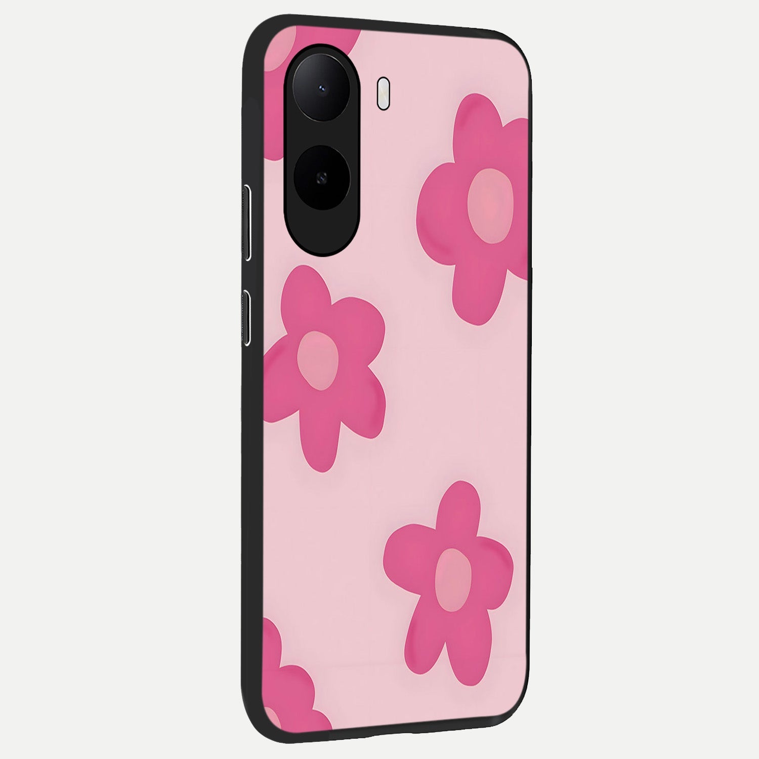  Candy Bloom Dreams back cover For Poco C85x slim fit glass case with vibrant aesthetic design