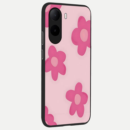  Candy Bloom Dreams back cover For Poco C85x slim fit glass case with vibrant aesthetic design