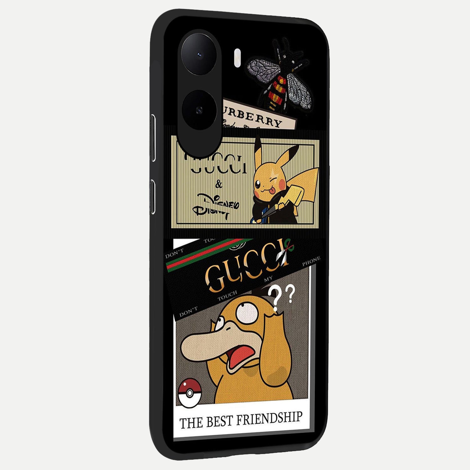  Cartoon Brand Play Mashup back cover For Poco C85x slim fit glass case with vibrant aesthetic design