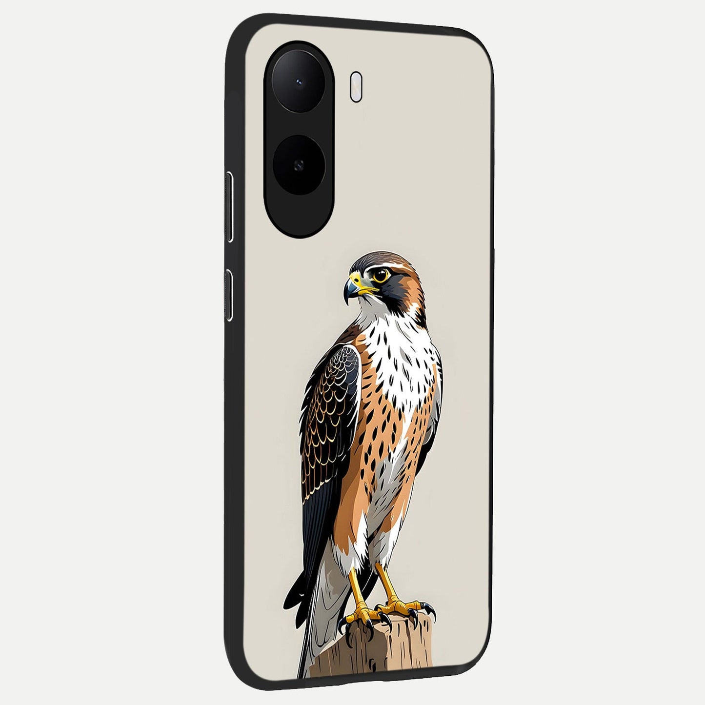  Clever Eagle back cover For Poco C85x slim fit glass case with vibrant aesthetic design