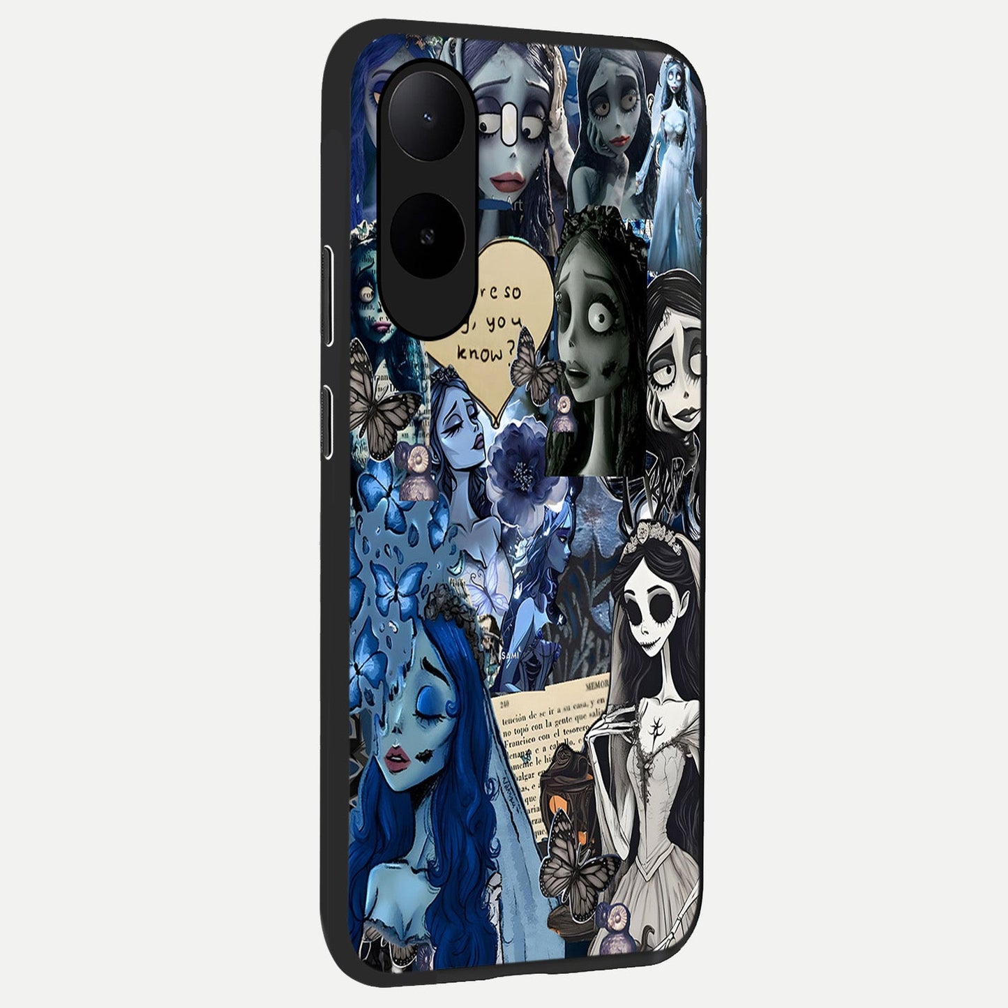  Corpse Bride Posters back cover For Poco C85x slim fit glass case with vibrant aesthetic design